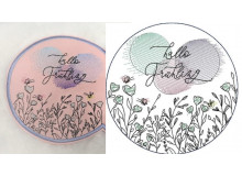 Stickdatei - Blumenwiese Kreis Doodle 1